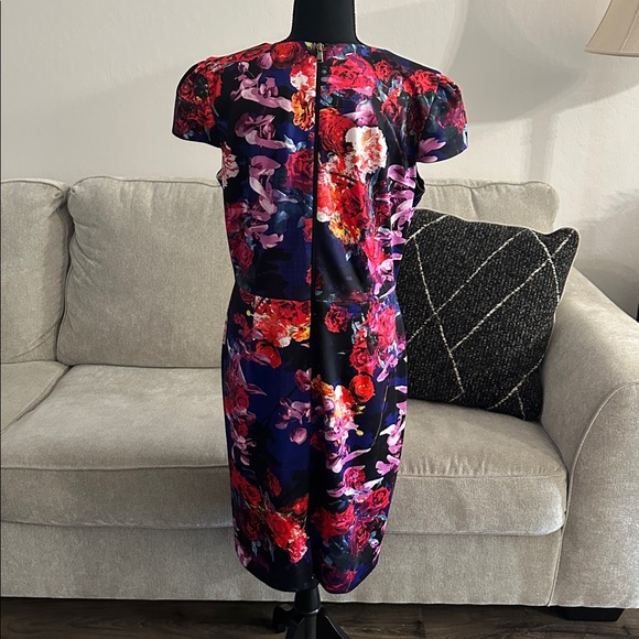 Betsey Johnson Black Dress with Red and Purple Floral Print - Picture 5 of 5